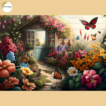 Butterfly Garden -  Baby Printed Backdrops - PREMIUM FABRIC