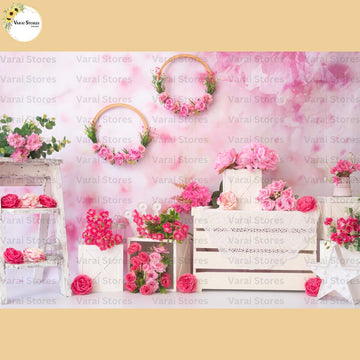 Pink Blossom -  Baby Printed Backdrops - PREMIUM FABRIC
