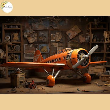 Orange Plane - Fabric (5x7) Feet