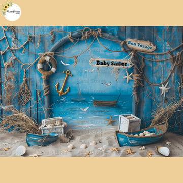 Baby Sailor - Baby Printed Backdrops - PREMIUM FABRIC