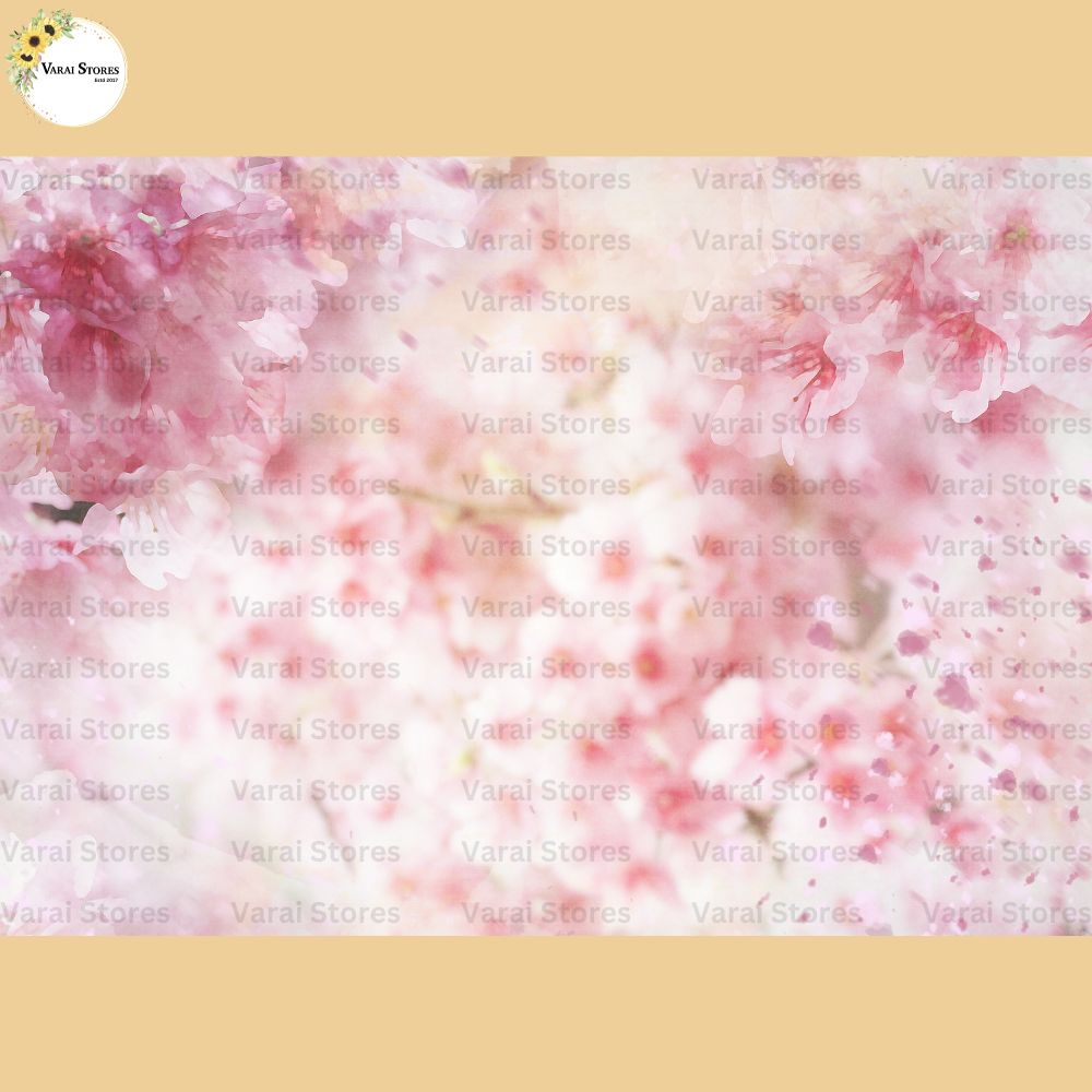 Pink Floral -  Baby Printed Backdrops - PREMIUM FABRIC