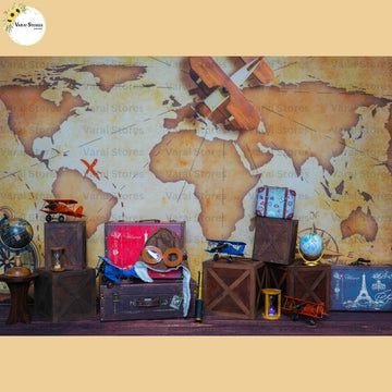 Travel With Me  -  Baby Printed Backdrops - PREMIUM FABRIC