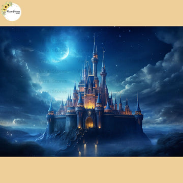 Lightning Castle - Baby Printed Backdrops - PREMIUM FABRIC