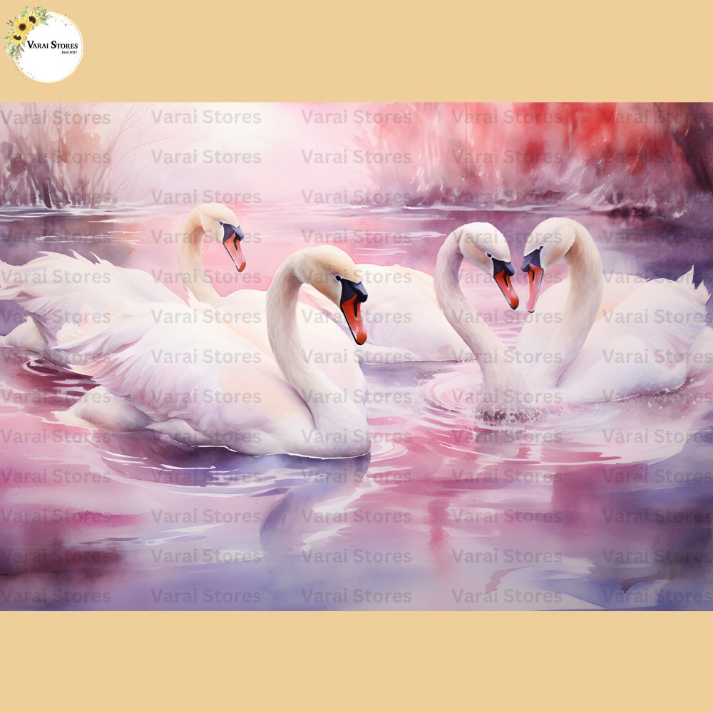 Swan Lake -  Baby Printed Backdrops - PREMIUM FABRIC