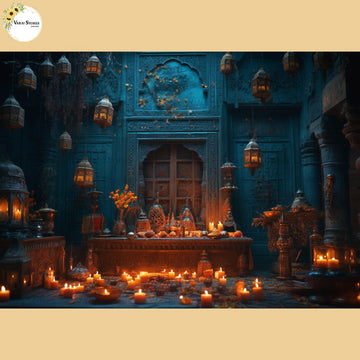 Diya Night  -  Baby Printed Backdrops - PREMIUM FABRIC