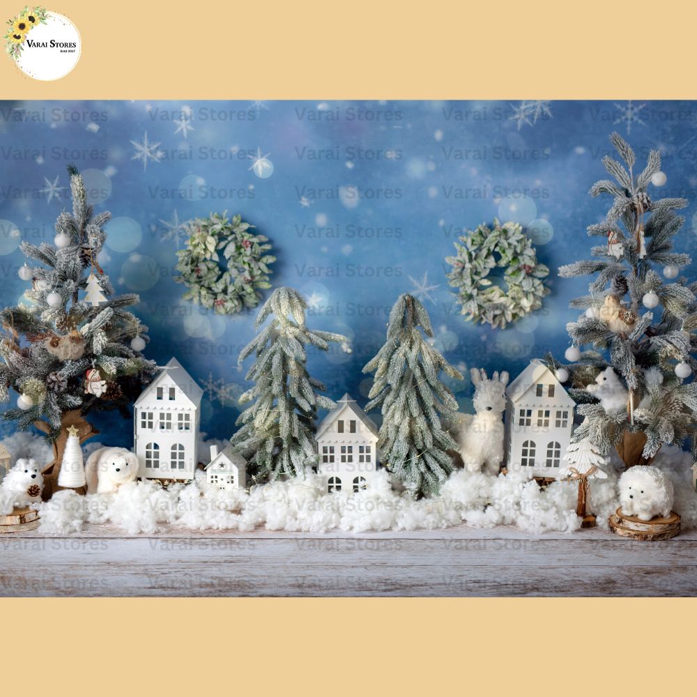 Winter House -  Baby Printed Backdrops - PREMIUM FABRIC