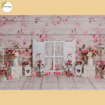 Vintage  Window -  Baby Printed Backdrops - PREMIUM FABRIC