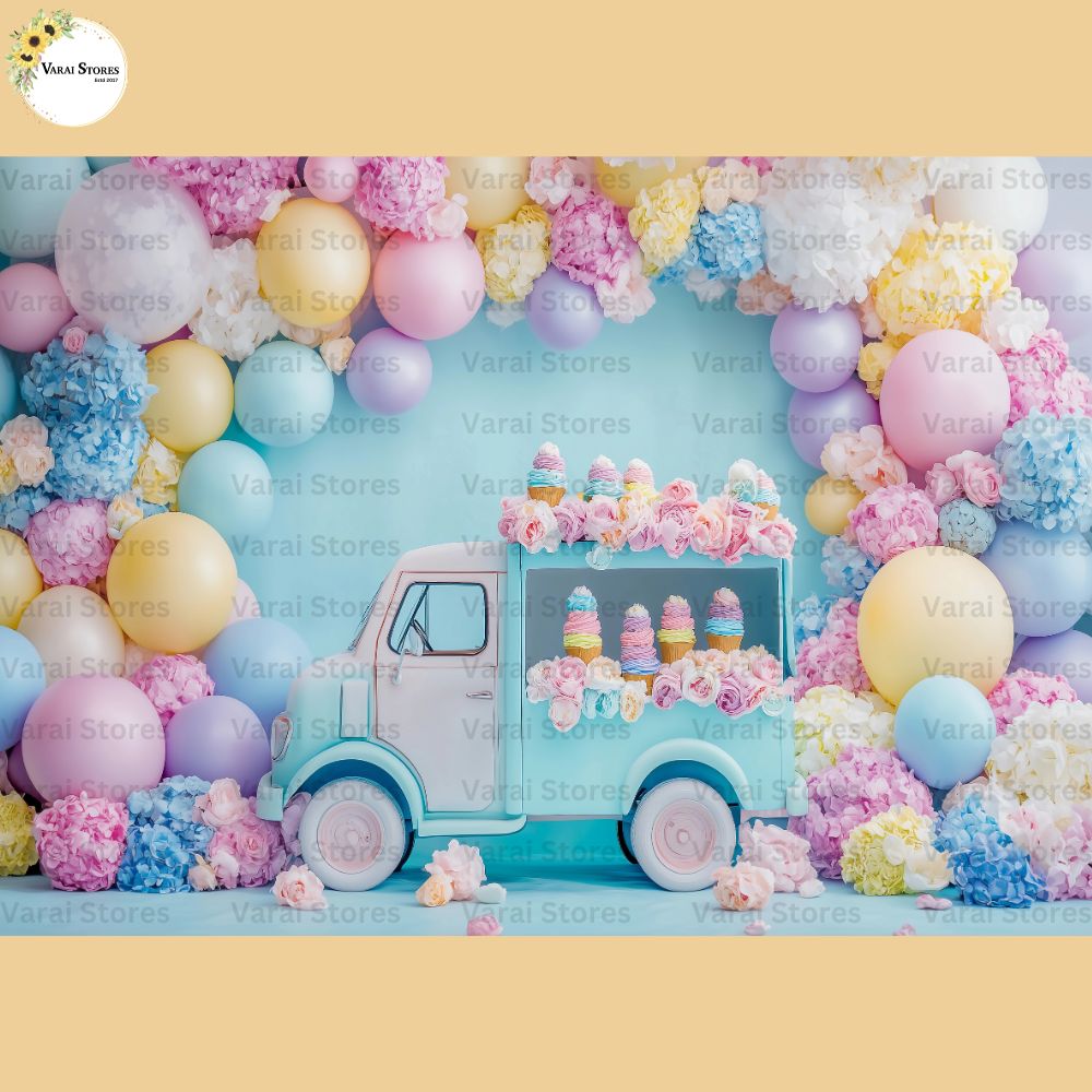 Candy Truck - Baby Printed Backdrops - PREMIUM FABRIC