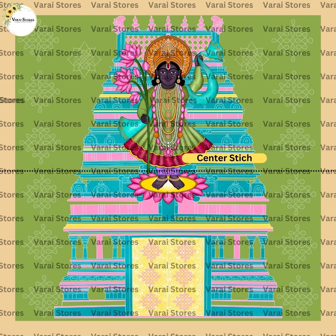 Shrinathji temple -  Fabric With Pole Pocket