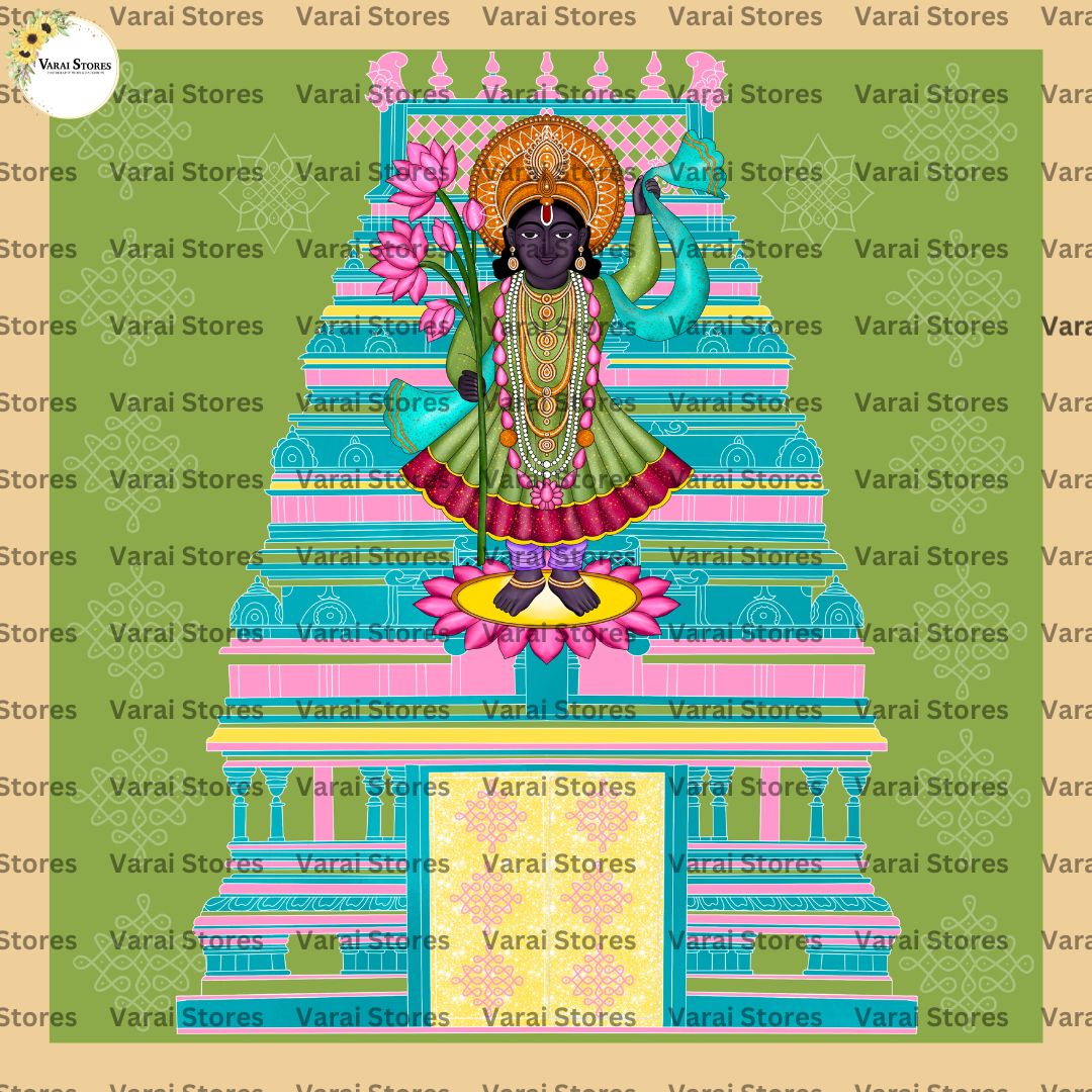 Shrinathji temple -  Fabric With Pole Pocket