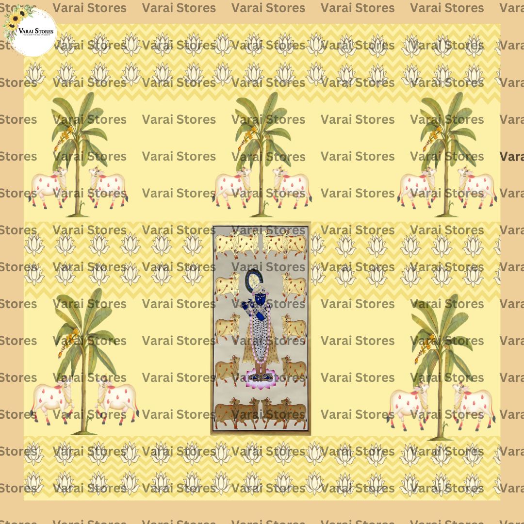 Krishna Leela  - Fabric With Pole Pocket