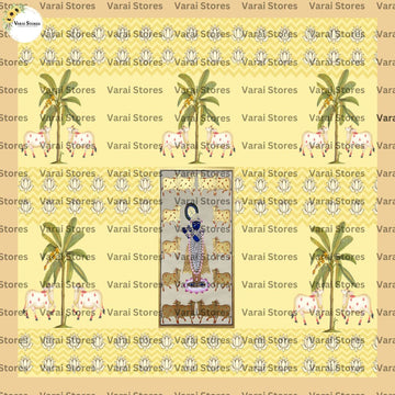 Krishna Leela  - Fabric With Pole Pocket