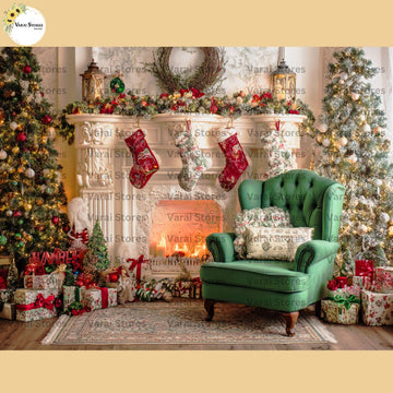 Holly Fireplace - Fabric (5x7) Feet