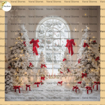 Christmas Window - Fabric (8x8) Feet With Pole Pocket