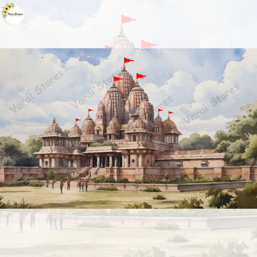 Ram Mandir  (Type 5)  - Fabric (5x7) Feet