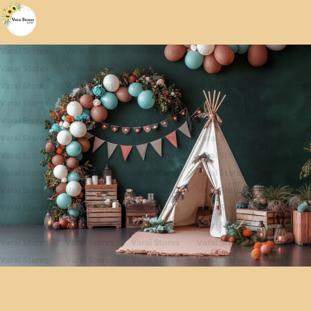Birthday Tent - Baby Printed Backdrops - PREMIUM FABRIC