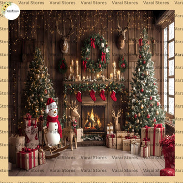 Merry Christmas  - Printed Backdrop ((8x8) feet
