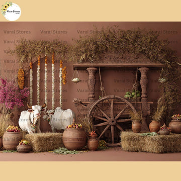 Pongal (Type 7)   - Baby Printed Backdrops - PREMIUM FABRIC