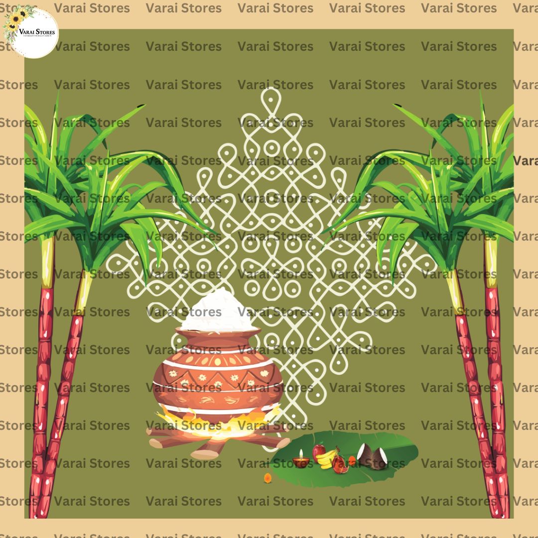 Kolam Pongal - Fabric With Pole Pocket