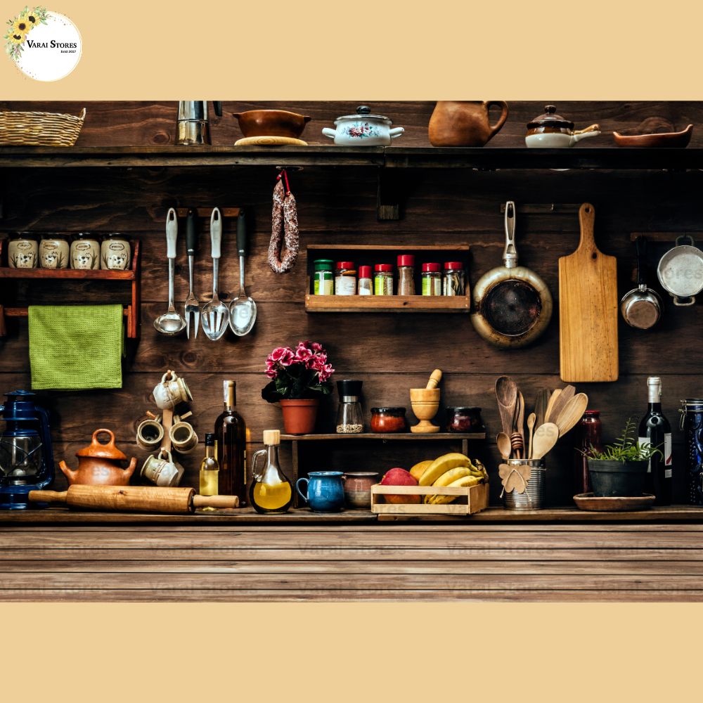 Antique Kitchen -  Baby Printed Backdrops - PREMIUM FABRIC