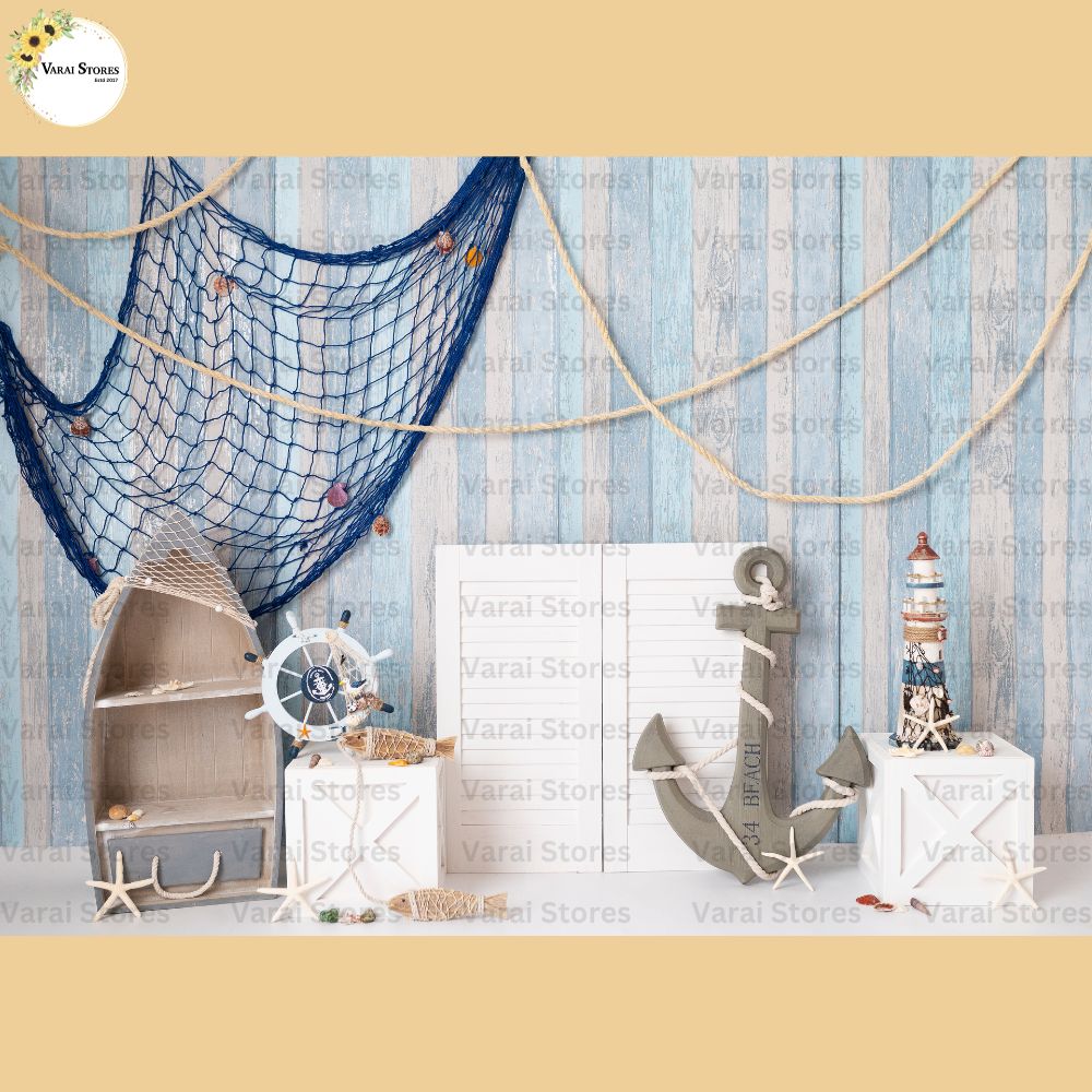 Sailing To The Sea -  Baby Printed Backdrops - PREMIUM FABRIC