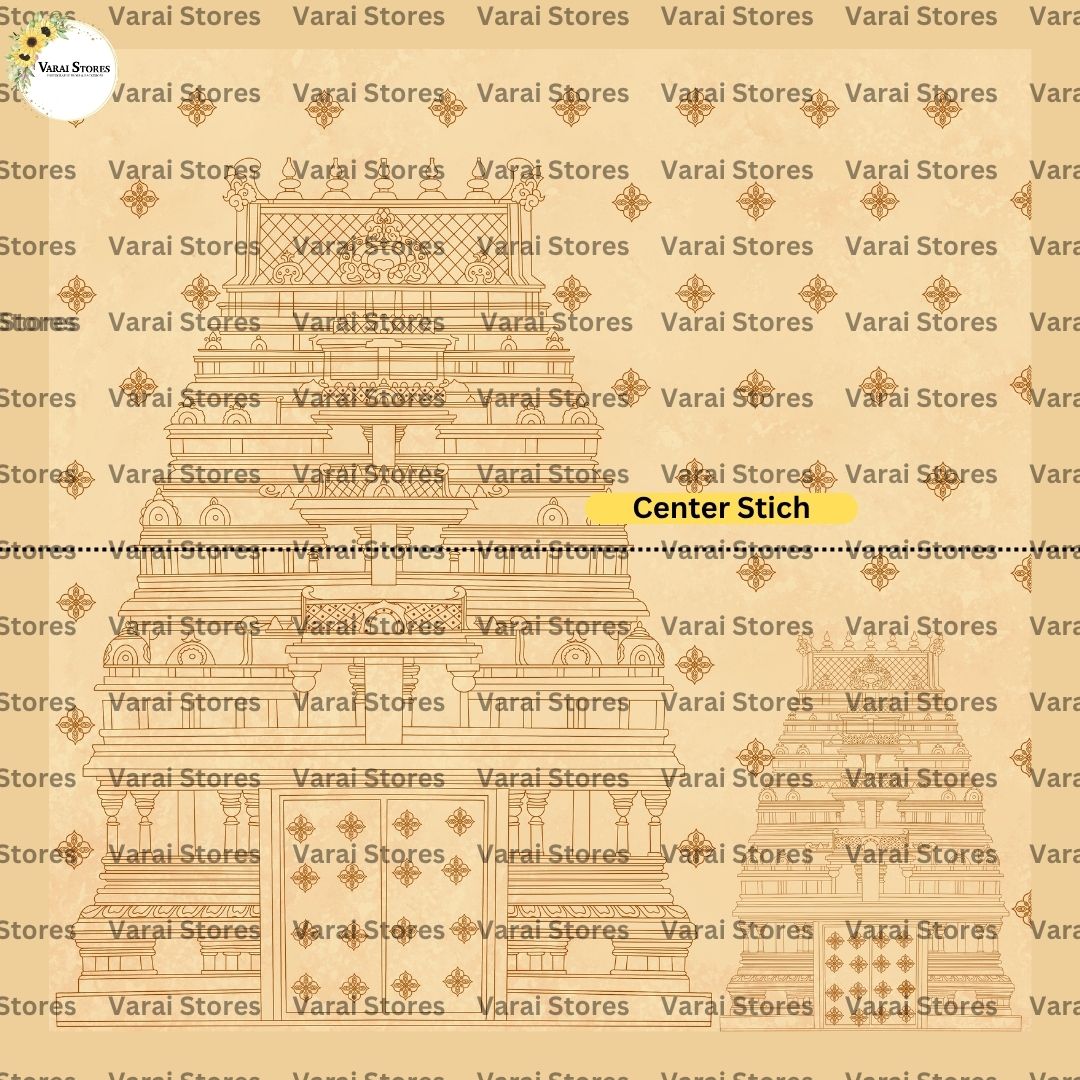 South Indian Temple - Fabric With Pole Pocket