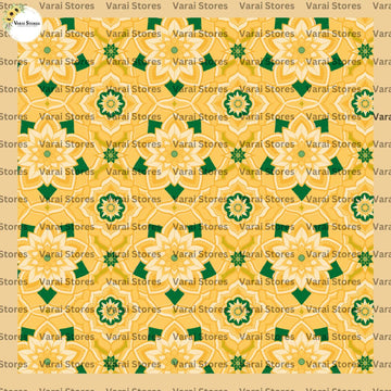 Golden Petals - Fabric With Pole Pocket