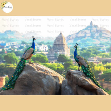 Twin Peacock - Baby Printed Backdrops - PREMIUM FABRIC