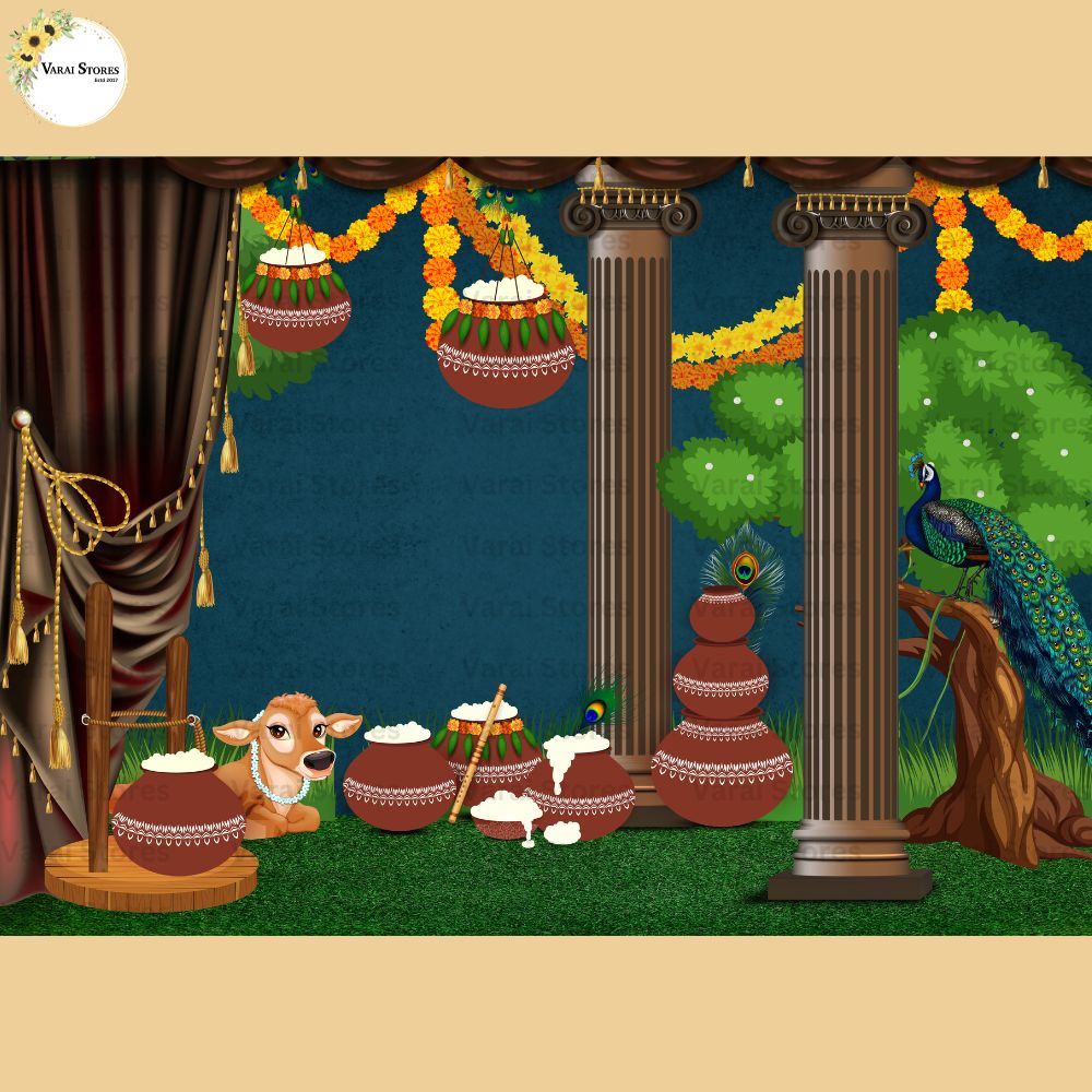 Krishna Jayanthi -  Baby Printed Backdrops - PREMIUM FABRIC