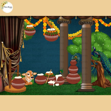 Krishna Jayanthi -  Baby Printed Backdrops - PREMIUM FABRIC