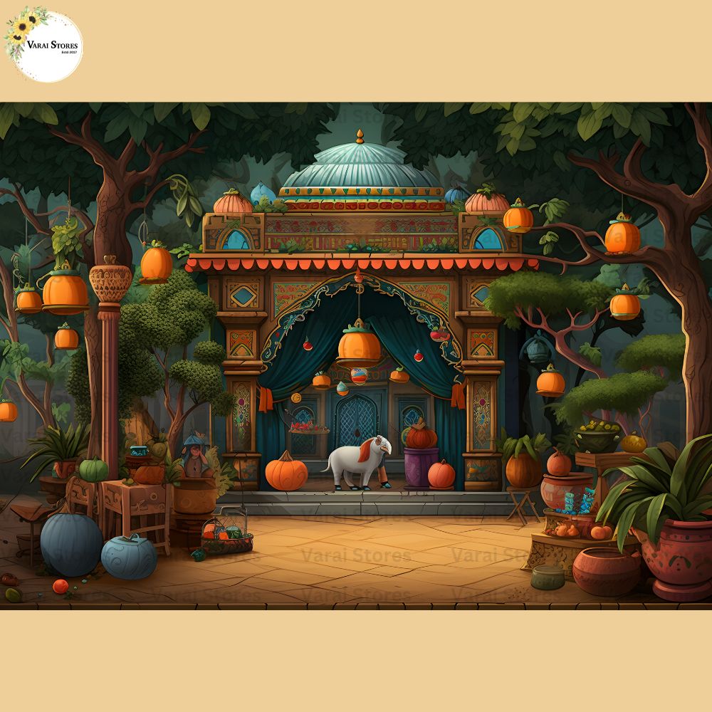Vrindavan -  Fabric (5x8) Feet