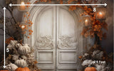 Boho Pumpkin Doorway - Printed Baby Backdrop - FABRIC (PRE ORDER)