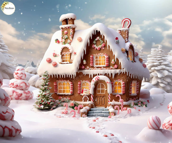 Gingerbread House - Fabric (5x7) Feet