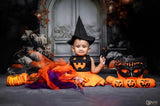 Boho Pumpkin Doorway - Printed Baby Backdrop - FABRIC (PRE ORDER)