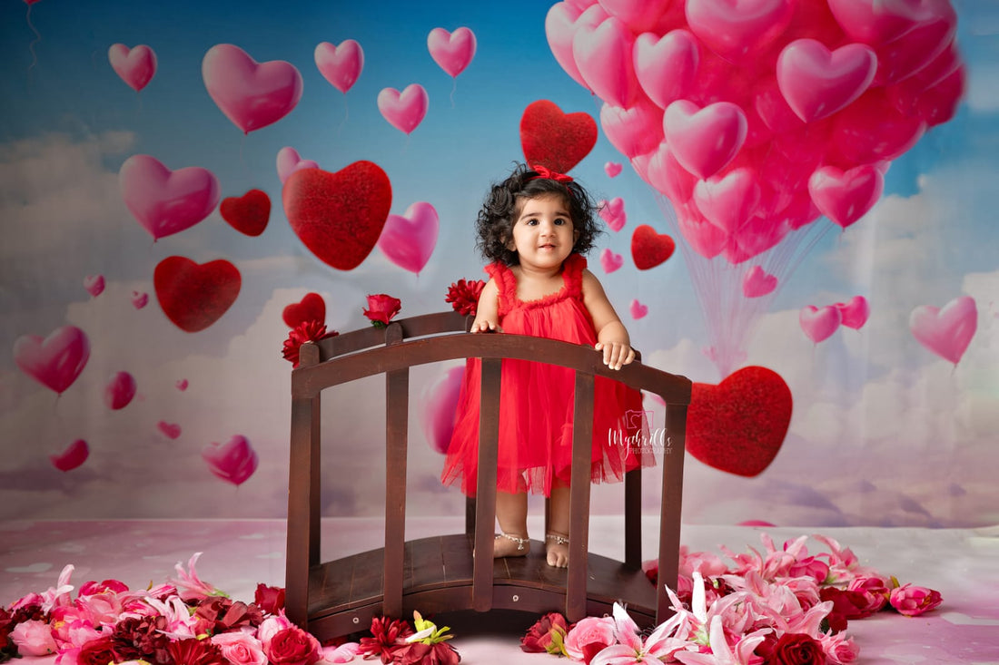 Sky Heart   - Baby Printed Backdrops - PREMIUM FABRIC