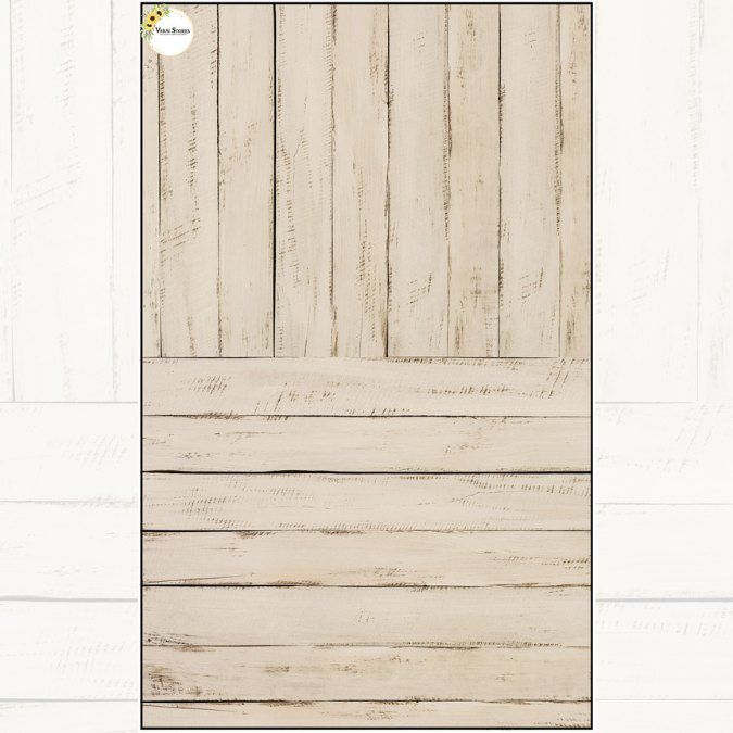 Portrait Cream Wood - Baby Printed Backdrops - PREMIUM FABRIC