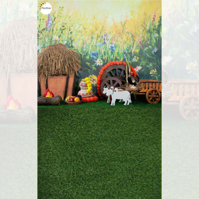 Portrait Pongal - Baby Printed Backdrops - PREMIUM FABRIC