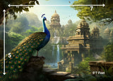 Peacock - Printed Baby Backdrop - FABRIC (PRE ORDER)