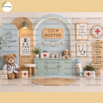 Little Doctor  - Baby Printed Backdrops - PREMIUM FABRIC