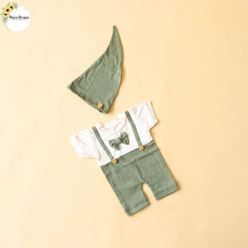 Newborn  Green Romper - Boy