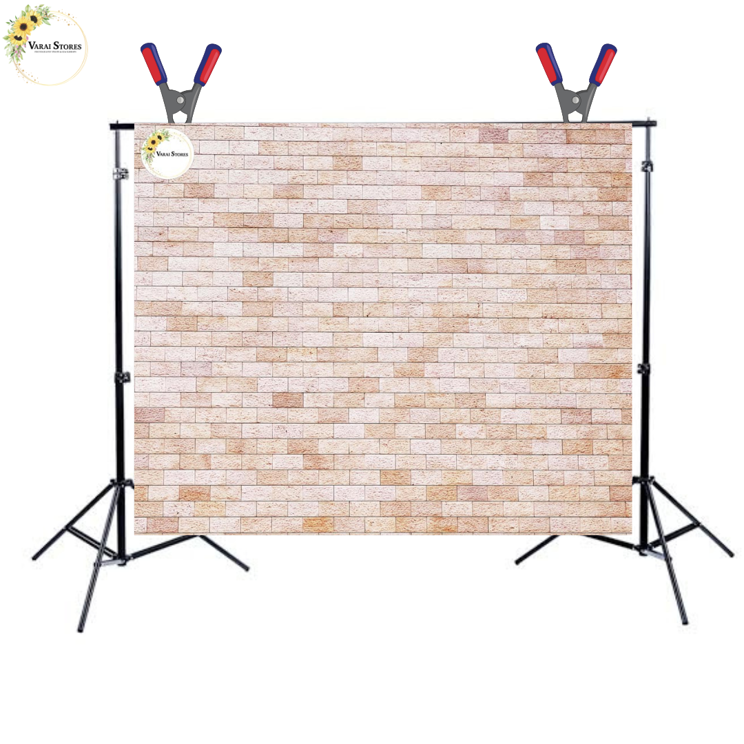 Cream Brick - PRINTED BABY BACKDROP - FABRIC (PRE ORDER)