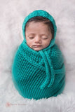Knitted Wrap With Cap