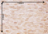 Cream Brick - PRINTED BABY BACKDROP - FABRIC (PRE ORDER)