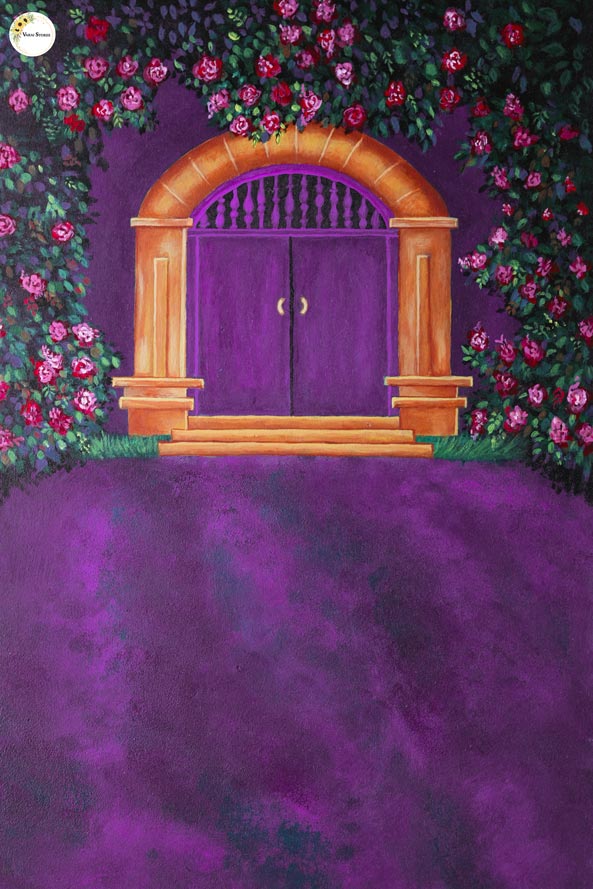 Purple Doorway - Printed Maternity Backdrop