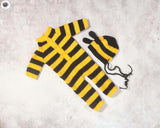 Honey Bee Romper With Cap Set (0 -2) Months