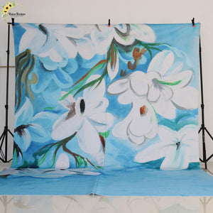 White Bloom - Fabric (8x12 Feet)