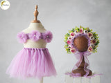 Tutu Dress With Bonnet Set