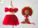Tutu Dress With Bonnet Set