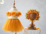 Tutu Dress With Bonnet Set