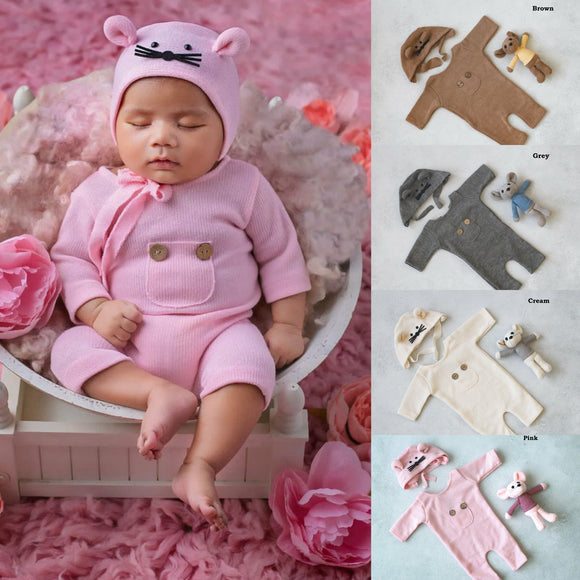 Baby Outfit + Cap + Toy